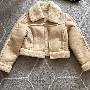 Tan Sherpa Lined Jacket